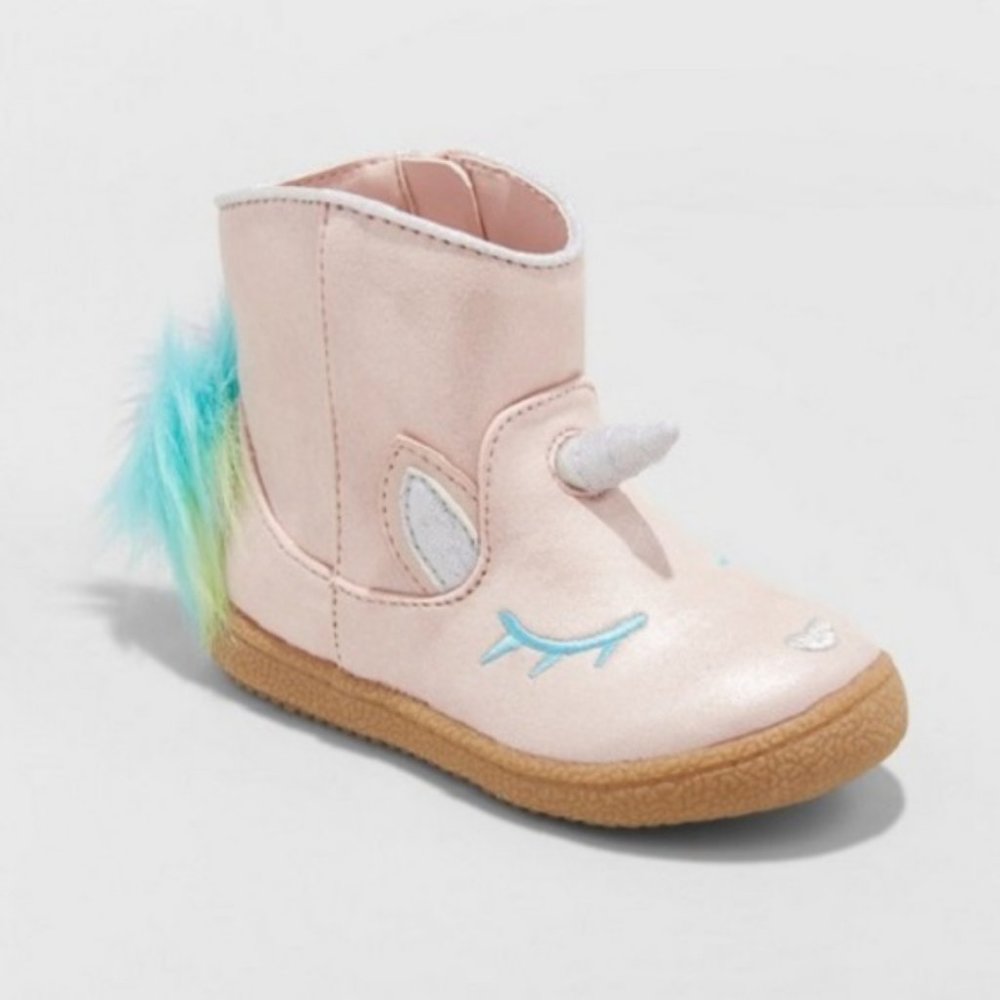 Cat & Jack Toddler 3-D Unicorn Short Boots - Picture 2 of 8
